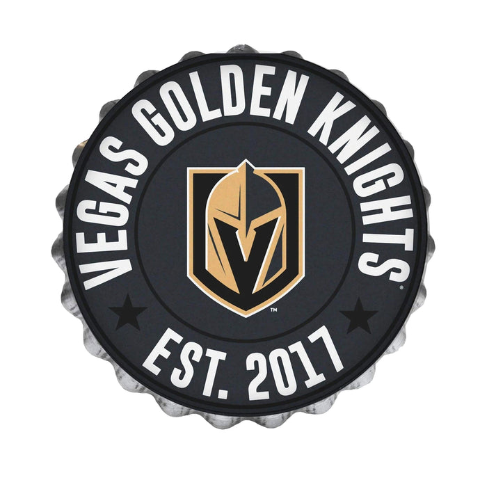 Logo mural de bouchon de bouteille de la LNH des Golden Knights de Vegas