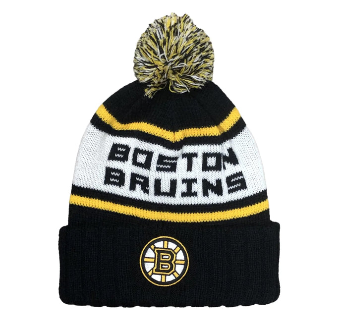 Boston Bruins NHL Pillow Line Pom Knit Toque