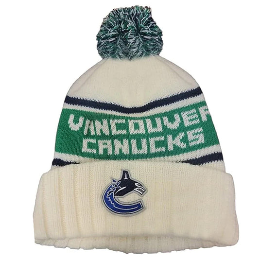Vancouver Canucks NHL Pillow Line Pom Knit Toque