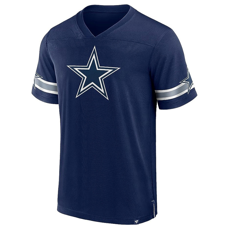 Load image into Gallery viewer, Dallas Cowboys NFL Hashmark V-Neck Short Sleeve Jersey
