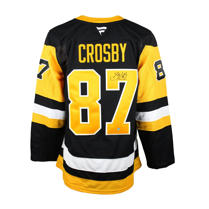 Load image into Gallery viewer, Sidney Crosby Signed Pittsburgh Penguins Fanatics Premium Home Black Jersey
