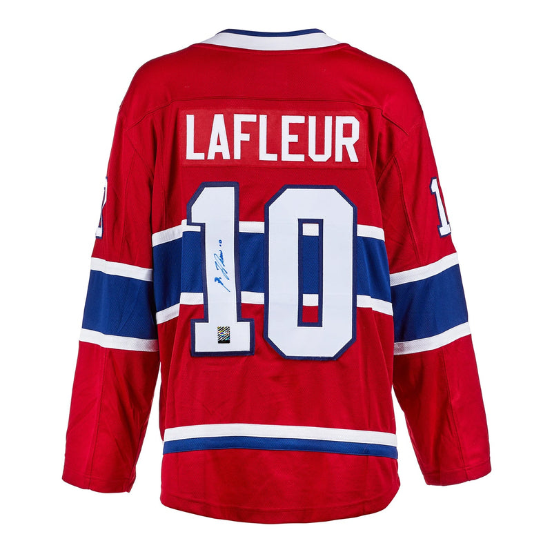 Chargez l&#39;image dans la visionneuse de la galerie, Guy Lafleur Signed Montreal Canadiens Fanatics Breakaway Home Red Jersey
