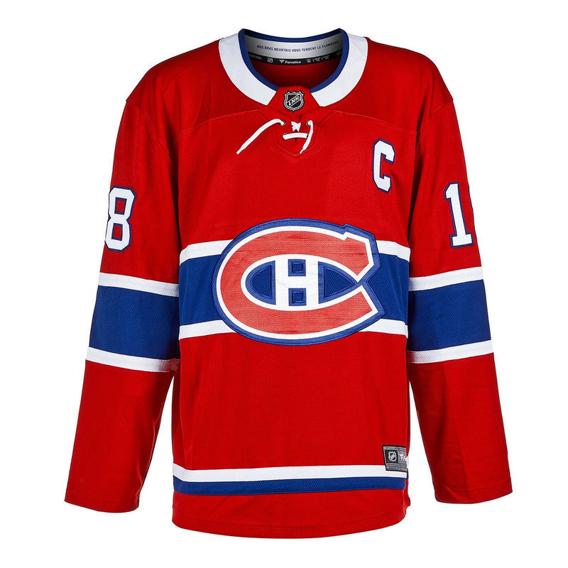Load image into Gallery viewer, Serge Savard Signed Montreal Canadiens Fanatics Breakaway Home Red Jersey
