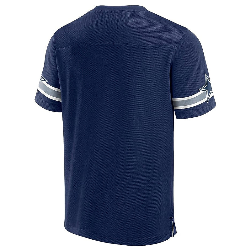 Load image into Gallery viewer, Dallas Cowboys NFL Hashmark V-Neck Short Sleeve Jersey
