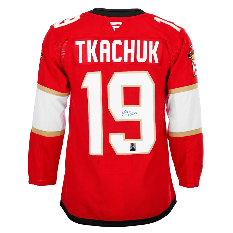 Load image into Gallery viewer, Matthew Tkachuk Signed Florida Panthers Fanatics Premium Home Red Jersey
