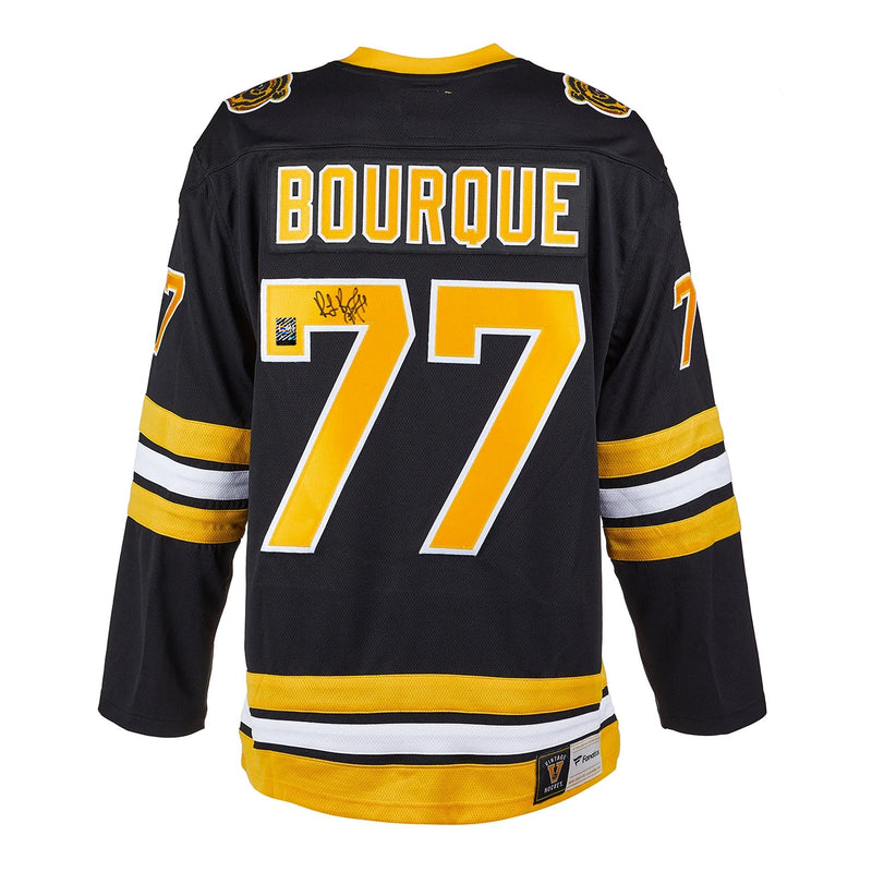 Chargez l&#39;image dans la visionneuse de la galerie, Ray Bourque Signed Boston Bruins Fanatics Vintage Black Jersey
