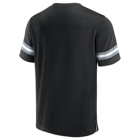 Las Vegas Raiders NFL Hashmark V-Neck Short Sleeve Jersey