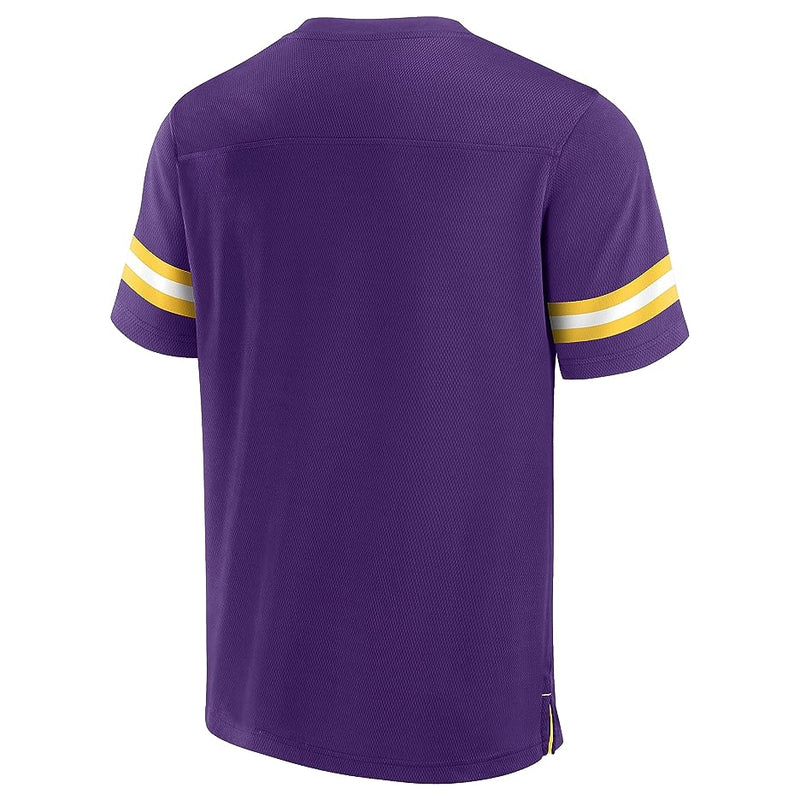 Chargez l&#39;image dans la visionneuse de la galerie, Maillot à manches courtes et col en V NFL Hashmark des Vikings du Minnesota
