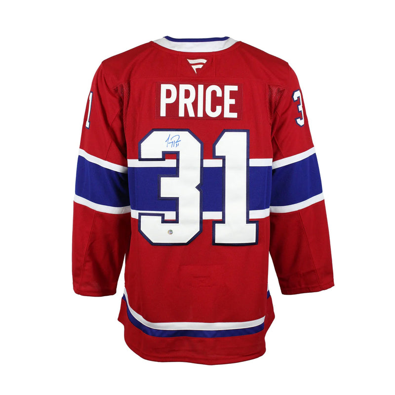 Chargez l&#39;image dans la visionneuse de la galerie, Carey Price Signed Montreal Canadiens Fanatics Premium Home Red Jersey
