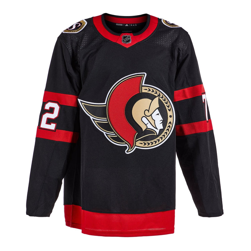 Load image into Gallery viewer, Thomas Chabot Signed Ottawa Senators Adidas Pro Home Black Jersey

