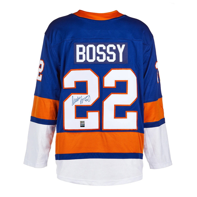 Load image into Gallery viewer, Mike Bossy Signed New York Islanders Fanatics Breakaway Home Blue Jersey
