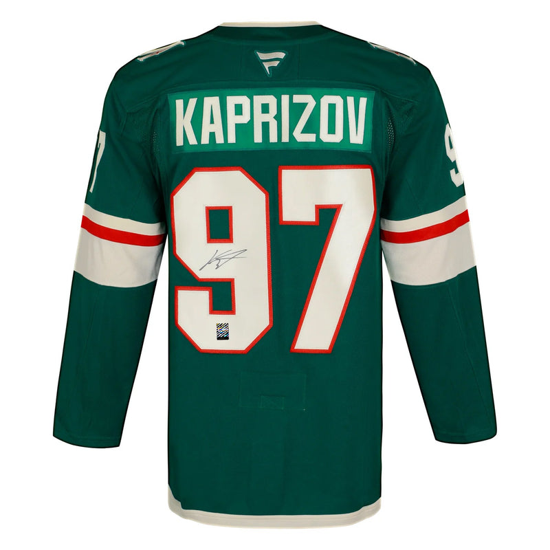 Load image into Gallery viewer, Kirill Kaprizov Signed Minnesota Wild Fanatics Premium Home Green Jersey
