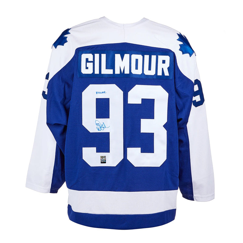 Chargez l&#39;image dans la visionneuse de la galerie, Doug Gilmour Signed Toronto Maple Leafs Mitchell &amp; Ness Blue Jersey
