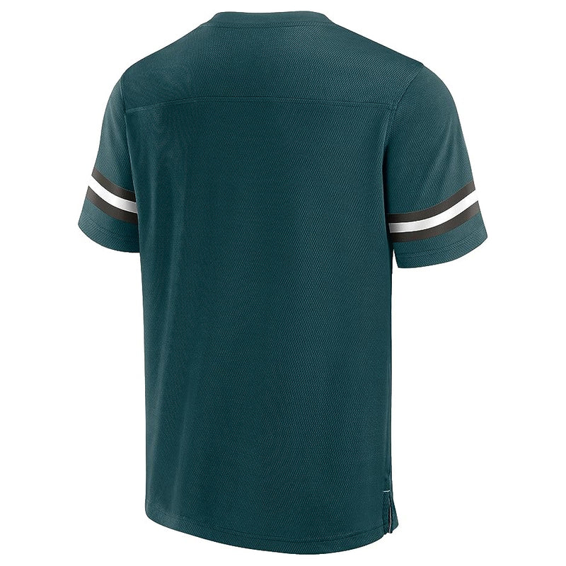 Load image into Gallery viewer, Philadelphia Eagles NFL Hashmark V-Neck Short Sleeve Jersey
