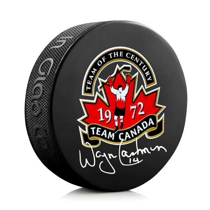 Wayne Cashman Signed Team Canada 1972 Summit Series Puck