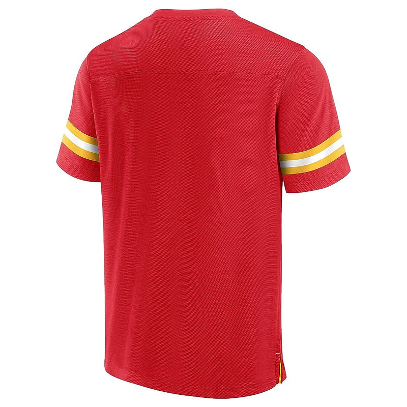 Load image into Gallery viewer, Kansas City Chiefs NFL Hashmark V-Neck Short Sleeve Jersey
