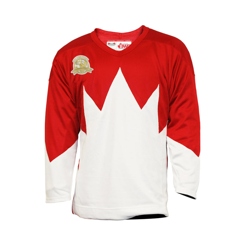 Chargez l&#39;image dans la visionneuse de la galerie, 50th Anniversary Paul Henderson Signed Limited Edition Team Canada 1972 Summit Series Home Red Jersey
