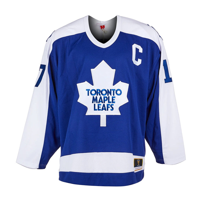 Load image into Gallery viewer, Wendel Clark Signed &amp; Inscribed Toronto Maple Leafs Mitchell &amp; Ness Blue Jersey
