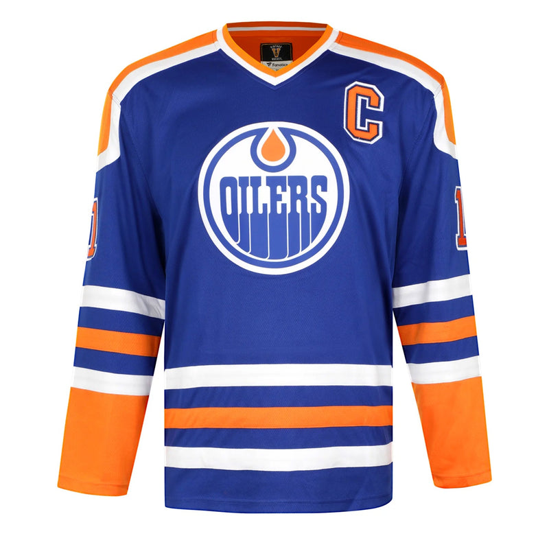 Load image into Gallery viewer, Mark Messier Signed Edmonton Oilers Fanatics Vintage Blue Jersey
