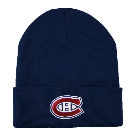 Bonnet en tricot à revers de base LNH des Canadiens de Montréal