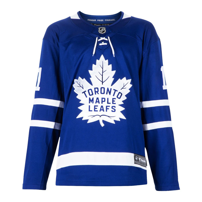 Chargez l&#39;image dans la visionneuse de la galerie, Johnny Bower Signed Toronto Maple Leafs Fanatics Breakaway Home Blue Jersey
