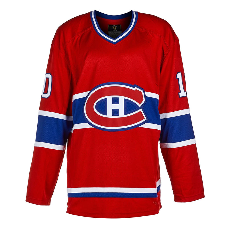Load image into Gallery viewer, Guy Lafleur Signed Montreal Canadiens Fanatics Vintage Red Jersey
