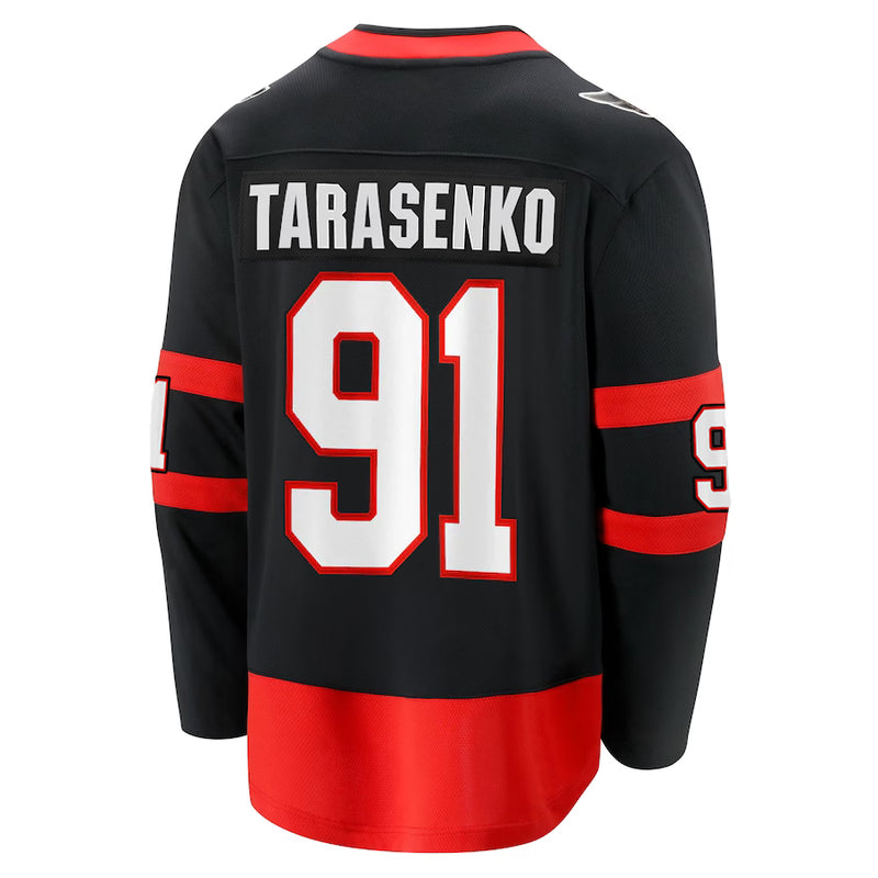 Chargez l&#39;image dans la visionneuse de la galerie, Vladimir Tarasenko Sénateurs d&#39;Ottawa NHL Fanatics Breakaway Noir Maillot Domicile
