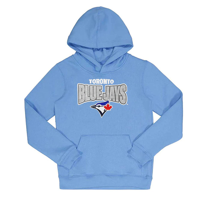 Sweat à capuche bleu poudré avec le mot-symbole des Blue Jays de Toronto pour jeunes