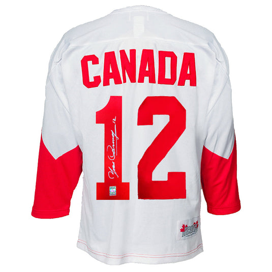 Yvan Cournoyer Signed Team Canada 1972 Summit Series Away White Jersey