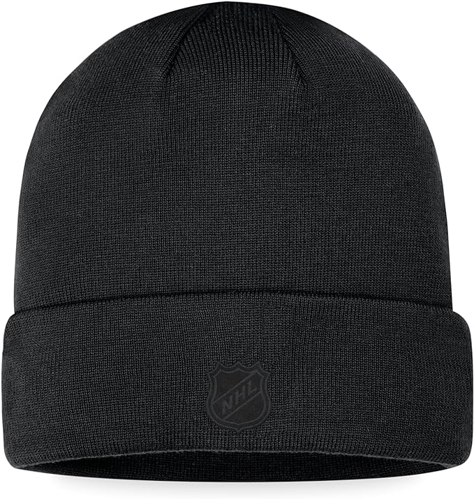 Load image into Gallery viewer, Edmonton Oilers NHL Black Tonal Cuffed Knit Beanie
