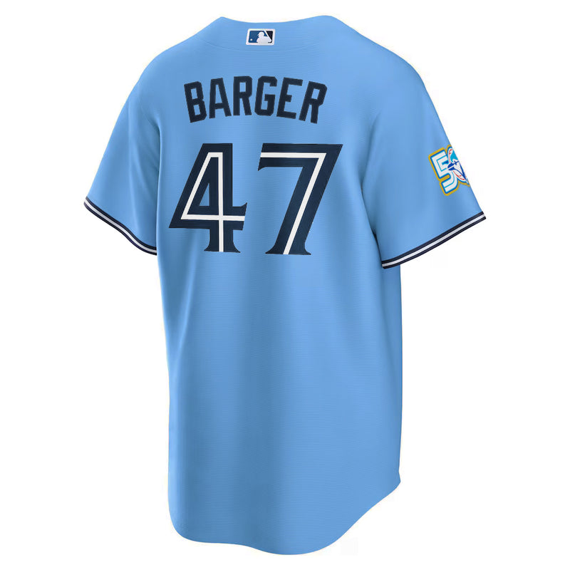 Chargez l'image dans la visionneuse de la galerie, Addison Barger 50th Anniversary Toronto Blue Jays MLB Nike Powder Blue Replica Jersey - Sport Army
