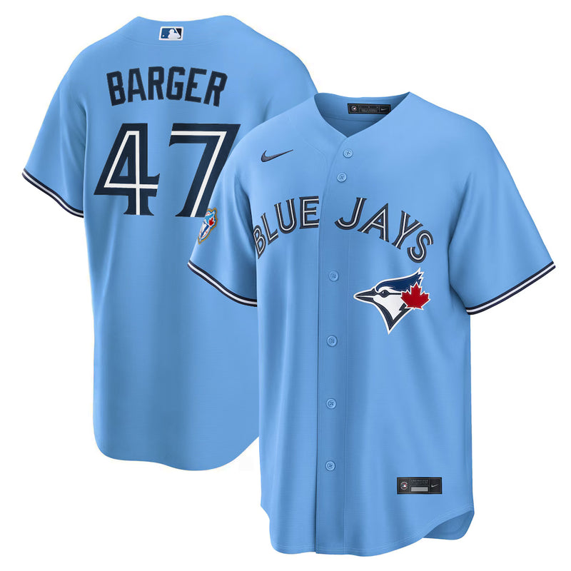 Chargez l'image dans la visionneuse de la galerie, Addison Barger 50th Anniversary Toronto Blue Jays MLB Nike Powder Blue Replica Jersey - Sport Army
