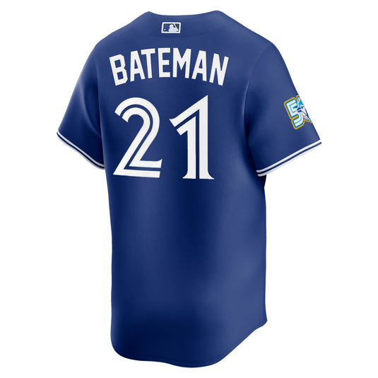 Brett Bateman 50th Anniversary Toronto Blue Jays MLB Nike Royal Alternate Replica Jersey