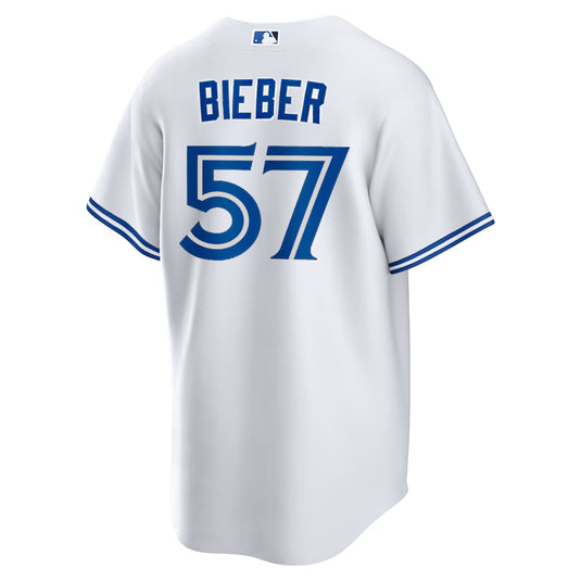 Shane Bieber Toronto Blue Jays MLB Nike White Home Replica Jersey - Sport Army