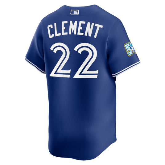 Ernie Clement 50th Anniversary Toronto Blue Jays MLB Nike Royal Alternate Replica Jersey - Sport Army
