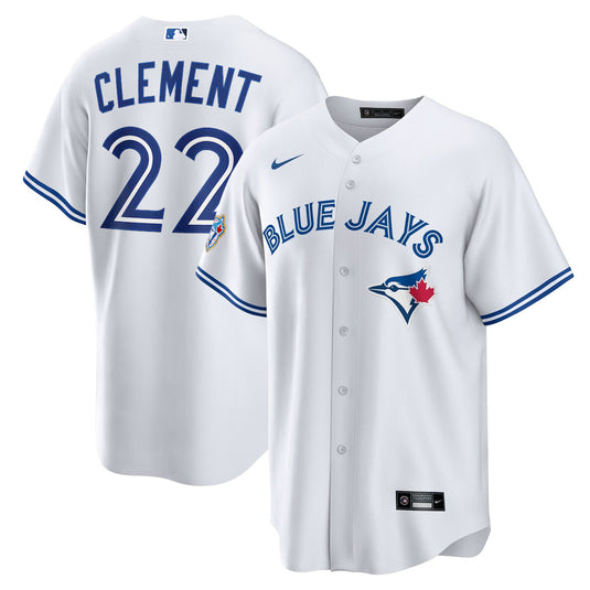 Ernie Clement 50th Anniversary Toronto Blue Jays MLB Nike White Home Replica Jersey - Sport Army