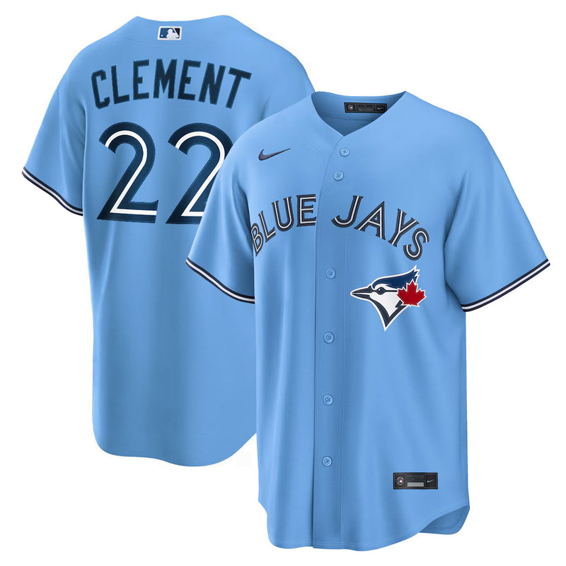 Chargez l'image dans la visionneuse de la galerie, Ernie Clement Toronto Blue Jays MLB Nike Powder Blue Replica Jersey - Sport Army

