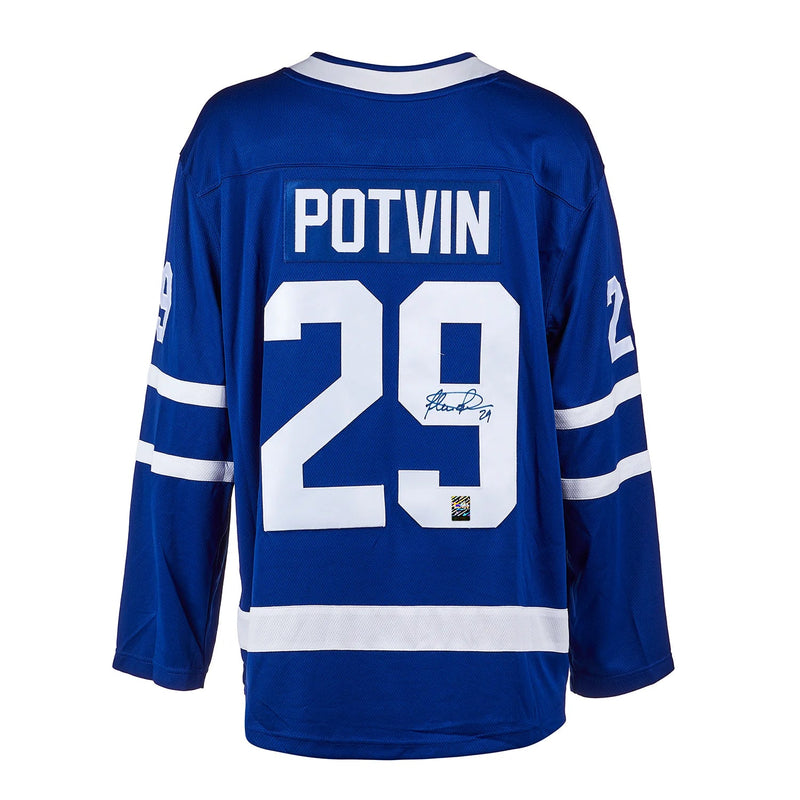 Load image into Gallery viewer, Felix Potvin Signed Toronto Maple Leafs Fanatics Breakaway Home Blue Jersey
