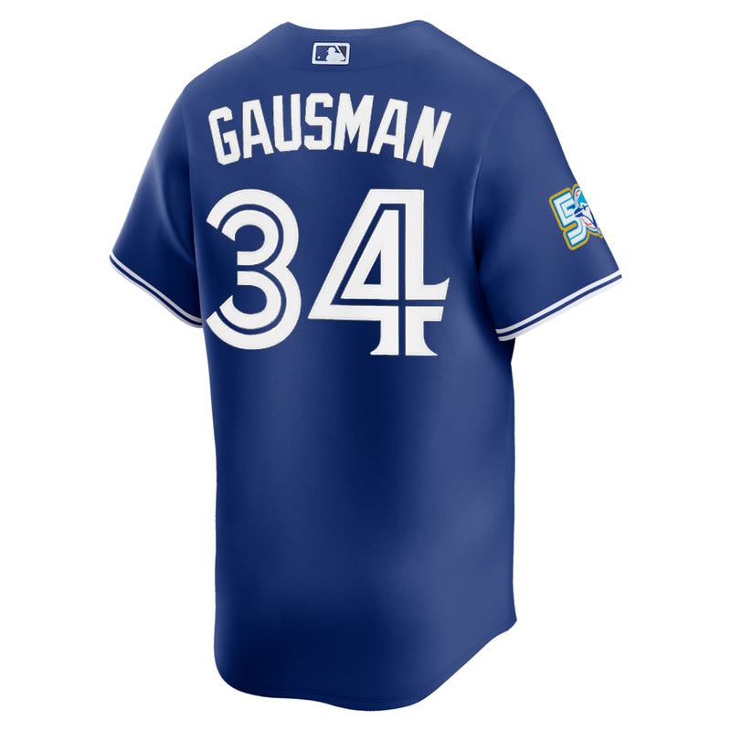 Chargez l'image dans la visionneuse de la galerie, Kevin Gausman 50th Anniversary Toronto Blue Jays MLB Nike Royal Alternate Replica Jersey - Sport Army
