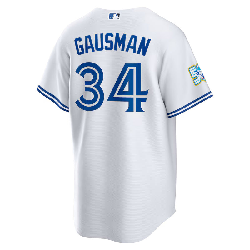 Chargez l'image dans la visionneuse de la galerie, Kevin Gausman 50th Anniversary Toronto Blue Jays MLB Nike White Home Replica Jersey - Sport Army
