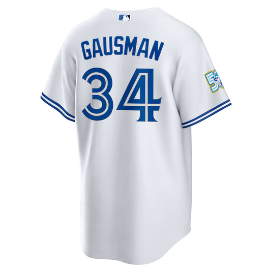 Kevin Gausman 50th Anniversary Toronto Blue Jays MLB Nike White Home Replica Jersey - Sport Army