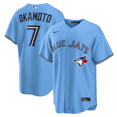 Kazuma Okamoto Toronto Blue Jays MLB Nike Powder Blue Replica Jersey - Sport Arm
