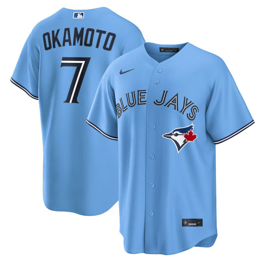 Kazuma Okamoto Toronto Blue Jays MLB Nike Powder Blue Replica Jersey - Sport Army