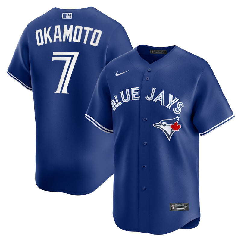 Load image into Gallery viewer, Kazuma Okamoto Toronto Blue Jays MLB Nike Royal Alternate Replica Jersey - Sport Army
