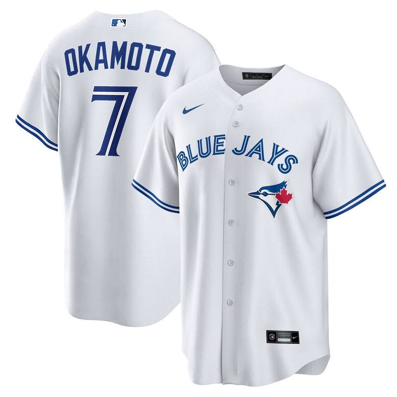 Chargez l'image dans la visionneuse de la galerie, Kazuma Okamoto Toronto Blue Jays MLB Nike White Home Replica Jersey - Sport Army
