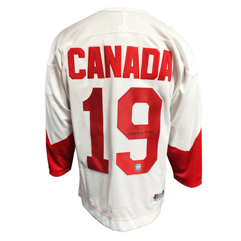 Load image into Gallery viewer, Paul Henderson Signed Team Canada 1972 Summit Series Away Jersey - Heritage Hockey™
