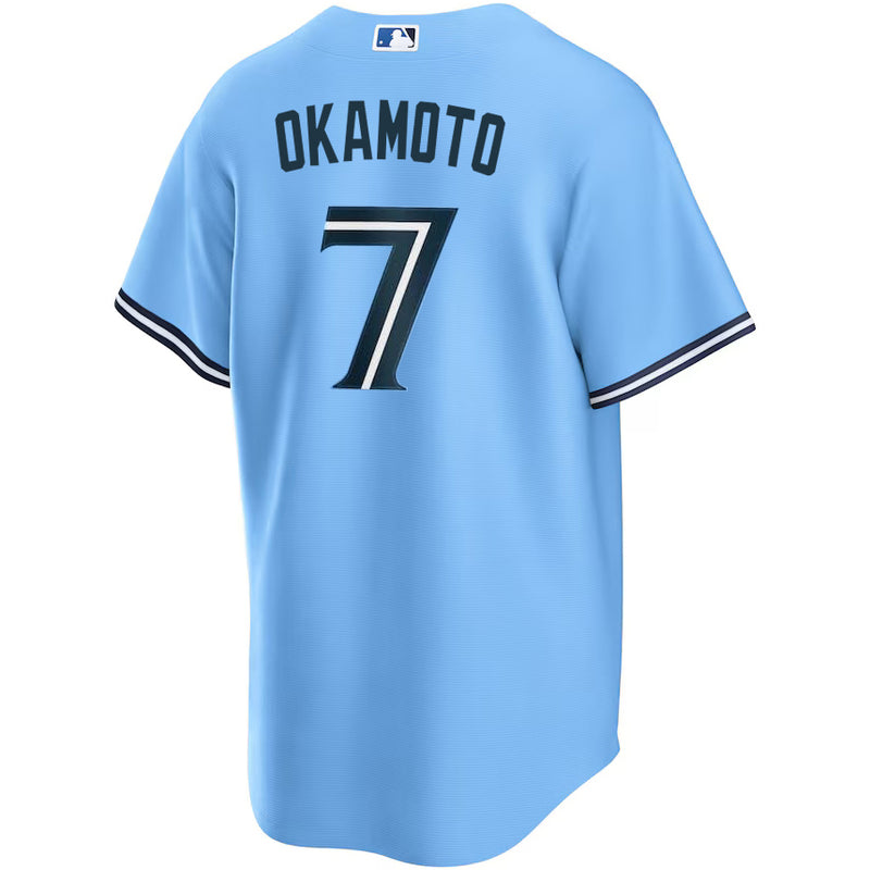Load image into Gallery viewer, Kazuma Okamoto Toronto Blue Jays MLB Nike Powder Blue Replica Jersey - Sport Army

