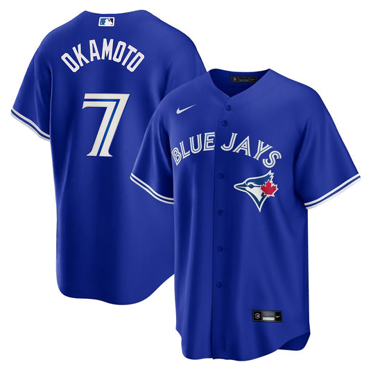 Kazuma Okamoto Toronto Blue Jays MLB Nike Royal Alternate Replica Jersey - Sport Army