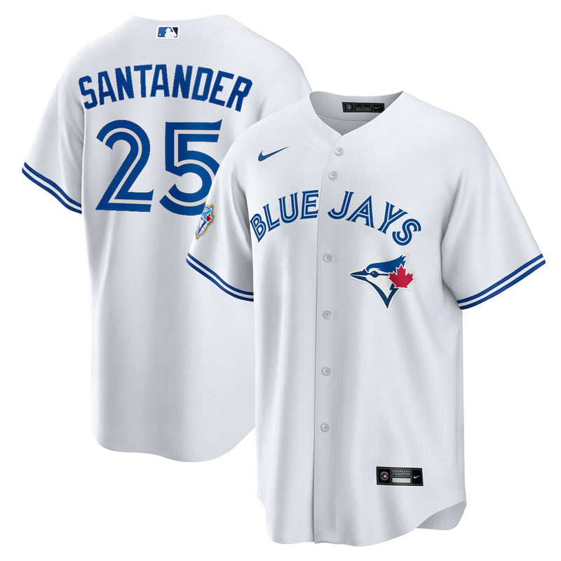 Chargez l'image dans la visionneuse de la galerie, Anthony Santander 50th Anniversary Toronto Blue Jays MLB Nike White Home Replica Jersey - Sport Army
