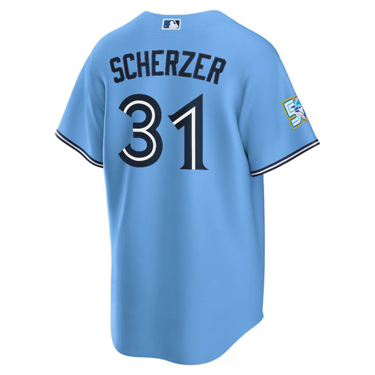 Max Scherzer 50th Anniversary Toronto Blue Jays MLB Nike Powder Blue Replica Jersey - Sport Army